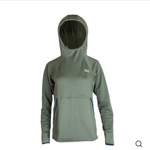 Fayettechill Leah Microgrid Fleece Hoodie Medium Sage Green